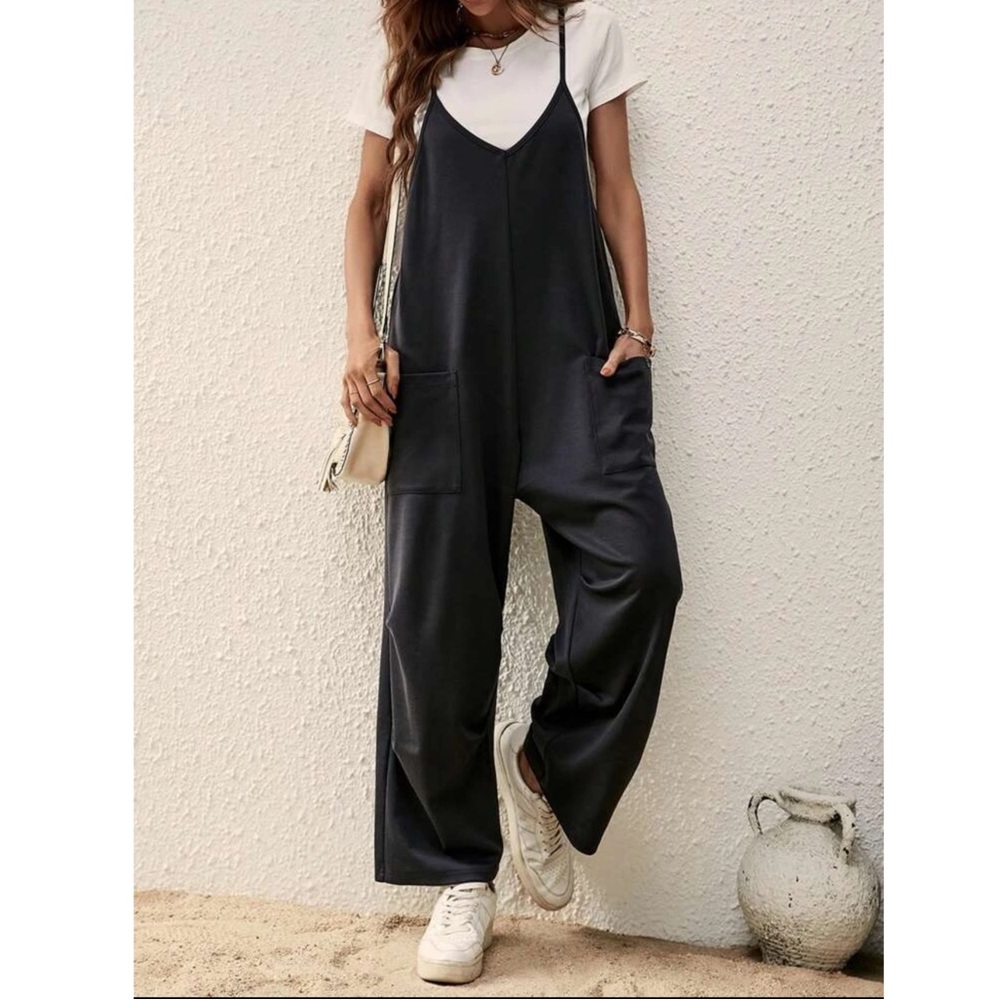 Wide Leg Jumpsuit with Pockets